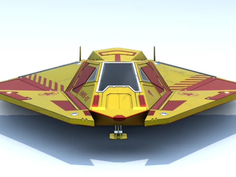 Sci-Fi Combat Spaceship 3D Model