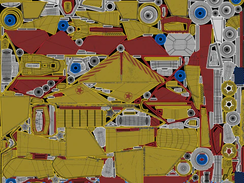 Sci-Fi Combat Spaceship 3D Model