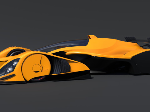 Concept Racing Car 3D Model