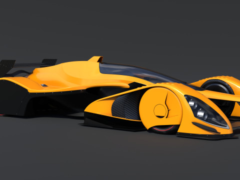 Concept Racing Car 3D Model
