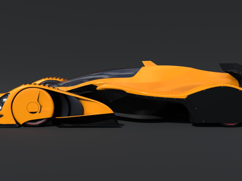 Concept Racing Car 3D Model