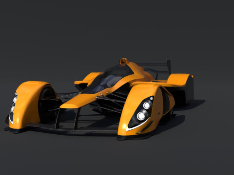 Concept Racing Car 3D Model