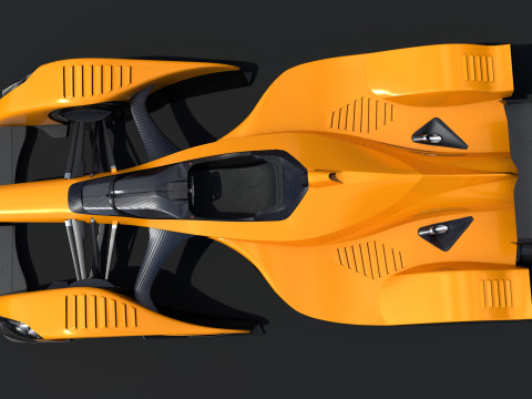 Concept Racing Car 3D Model