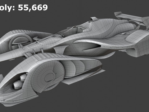 Concept Racing Car 3D Model