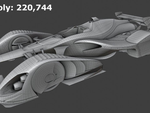 Concept Racing Car 3D Model