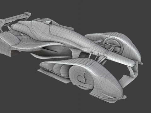 Concept Racing Car 3D Model