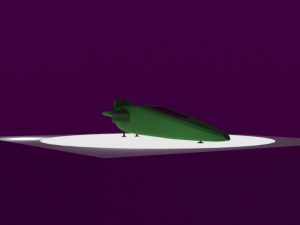 spaceship without textures and materials 3D-Modell