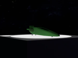 nave espacial sem texturas e materiais Modelo 3D