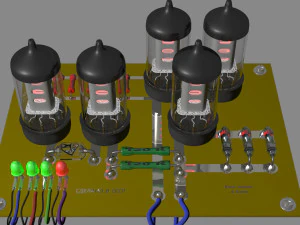 elektronisch lampplaatmodel 3D Model