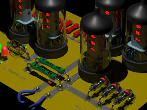 electronic lamp plate model 3D Model