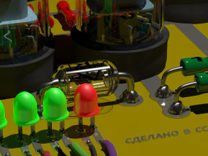 electronic lamp plate model 3D Model