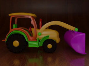 toy tractor model Modelo 3D