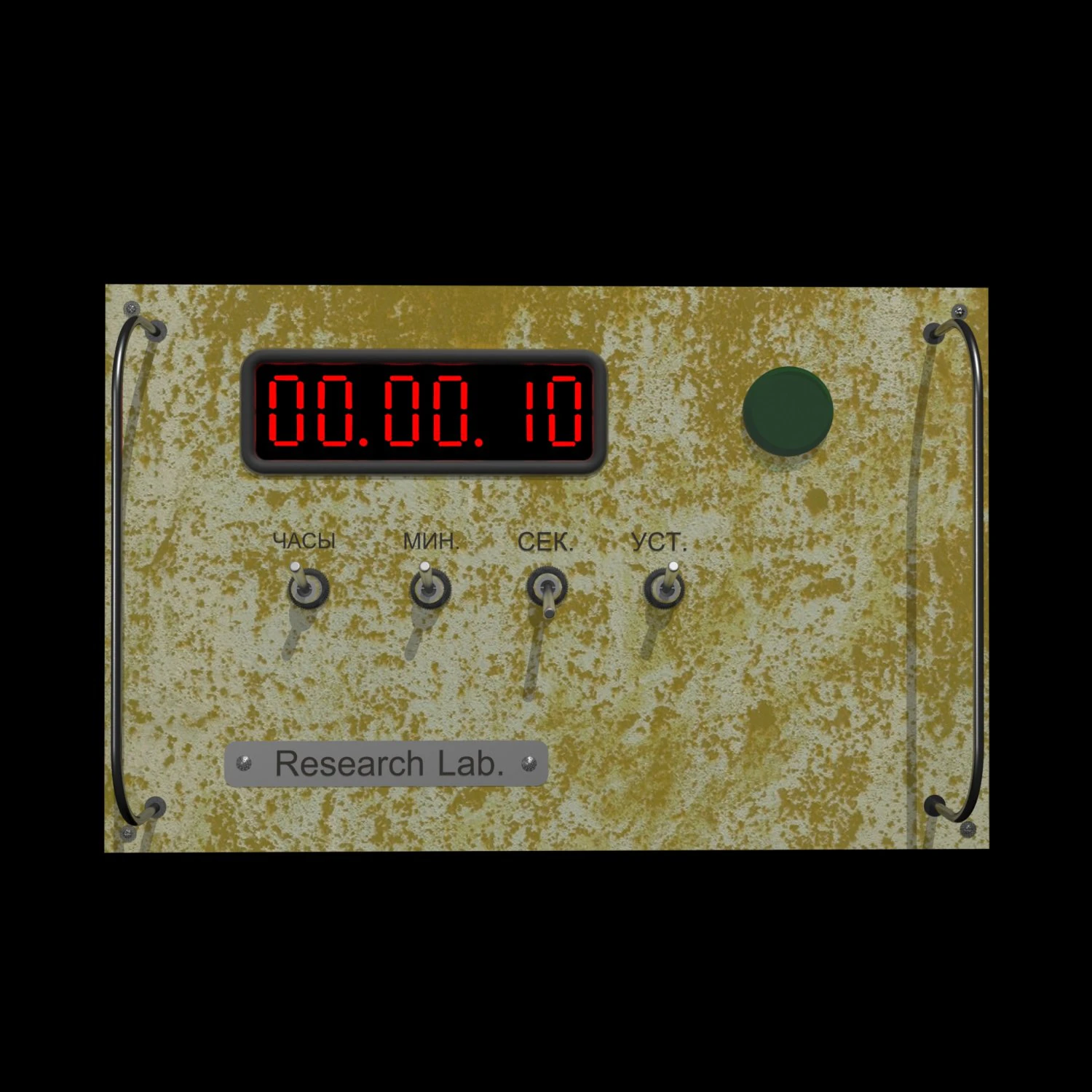 electronic timer panel 3D Model .c4d .max .obj .3ds .fbx .stl .blend 