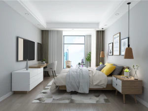 dormitorio n&oacute;rdico Modelo 3D