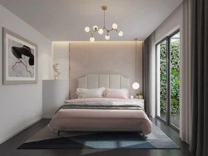 dormitorio de estilo europeo Modelo 3D