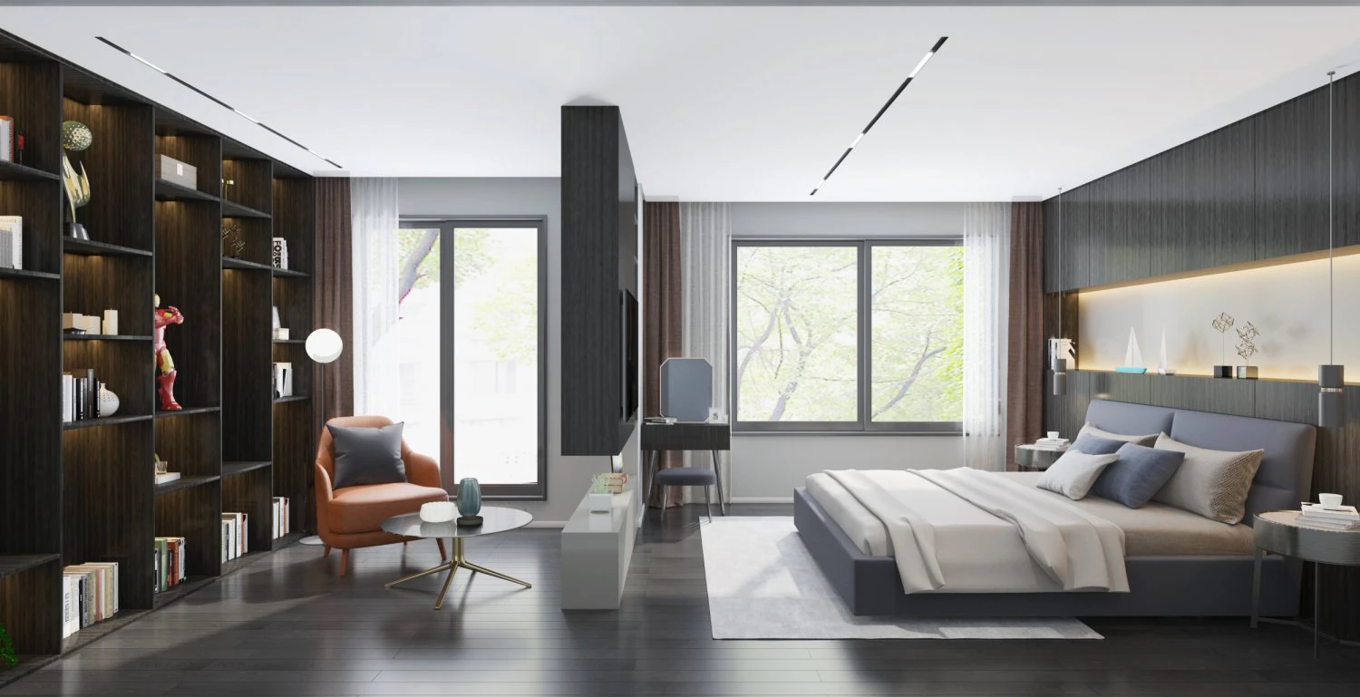 modern minimalist bedroom 3D Model .c4d .max .obj .3ds .fbx .stl .blend 
