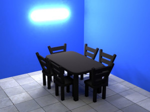 dinning table 3D मॉडल