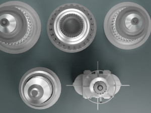 sci-fi kitbash elements 5-pcs 3D 模型