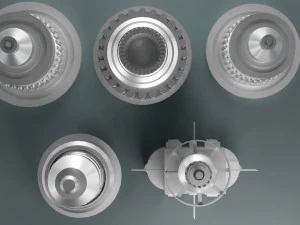 विज्ञान-फाई किटबैश तत्व 5-पीसी 3D मॉडल