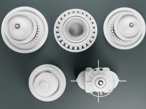 sci-fi kitbash elements 5-pcs 3D 模型