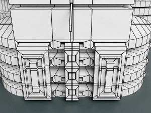विज्ञान-फाई किटबैश तत्व 5-पीसी 3D मॉडल