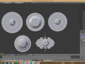 विज्ञान-फाई किटबैश तत्व 5-पीसी 3D मॉडल