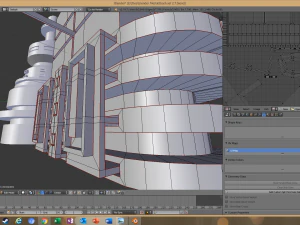 विज्ञान-फाई किटबैश तत्व 5-पीसी 3D मॉडल