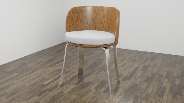 modern wooden chair 3D Model .c4d .max .obj .3ds .fbx .stl .blend 