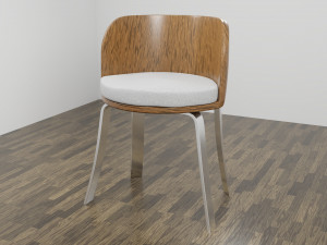 modern wooden chair 3D Model
