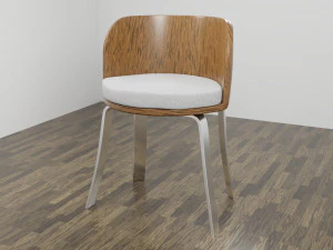 moderne houten stoel 3D Model