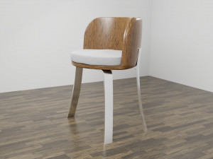 modern wooden chair 3D Model
