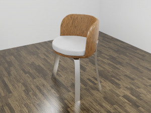 modern wooden chair 3D Model