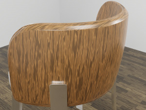 modern wooden chair 3D Model