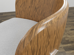 modern wooden chair 3D Model