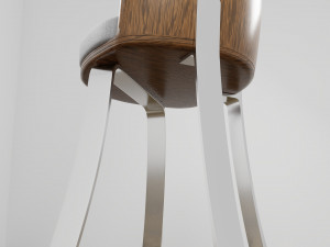 modern wooden chair 3D Model
