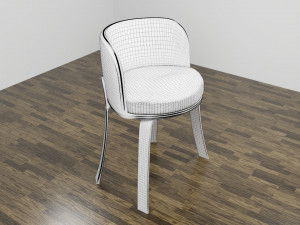 modern wooden chair 3D Model