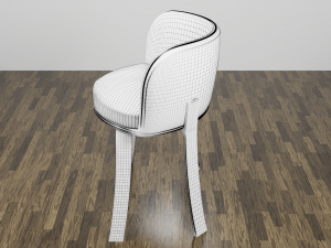 modern wooden chair 3D Model