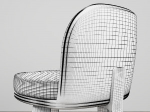 modern wooden chair 3D Model