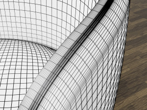 modern wooden chair 3D Model