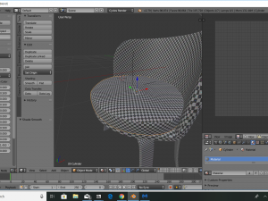 modern wooden chair 3D Model