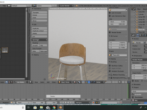 modern wooden chair 3D Model