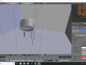 modern wooden chair 3D Model