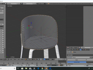 modern wooden chair 3D Model