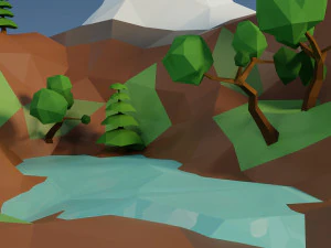 low poly island 3D Model