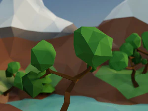 low poly island 3D Model