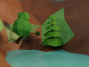 low poly island 3D Model