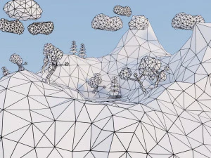 low poly island 3D Model