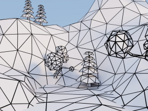 low poly island 3Dモデル