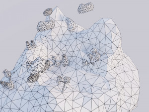 low poly island 3Dモデル