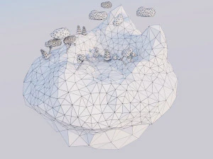 low poly island 3D Model